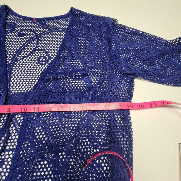 Lace Kimono with Drawstring Waist Crochet Lace Cardigans - Picture 5 of 11